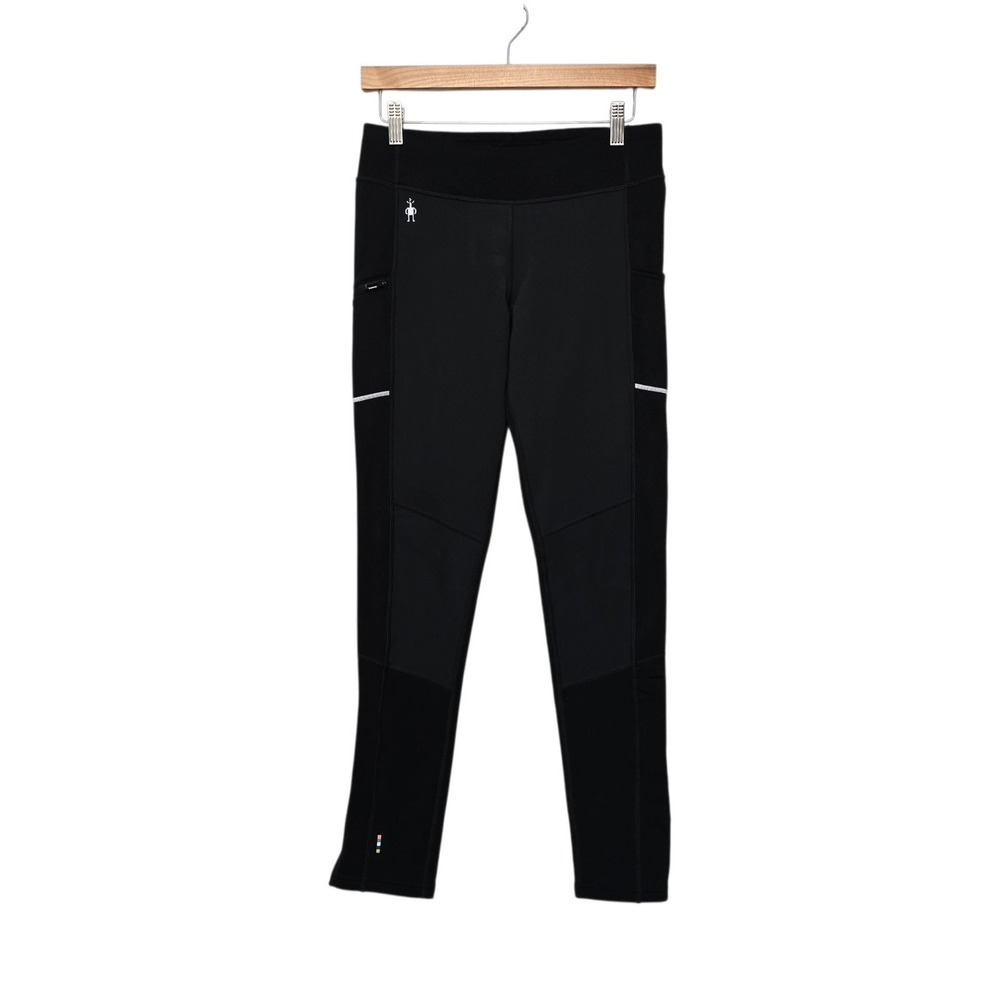 Smartwool PhD Wind Tights Womens sz Small Black Merino Wool Blend Winter Running